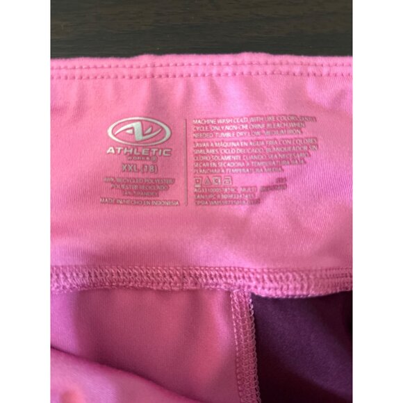 Athletic Works Girls XXLarge Pink Purple Colorblock Activewear Pants Pockets - Picture 5 of 5